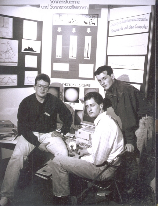 Rudolf, Alistair und Andreas auf dem Landeswettbewerb "Jugend forscht"
