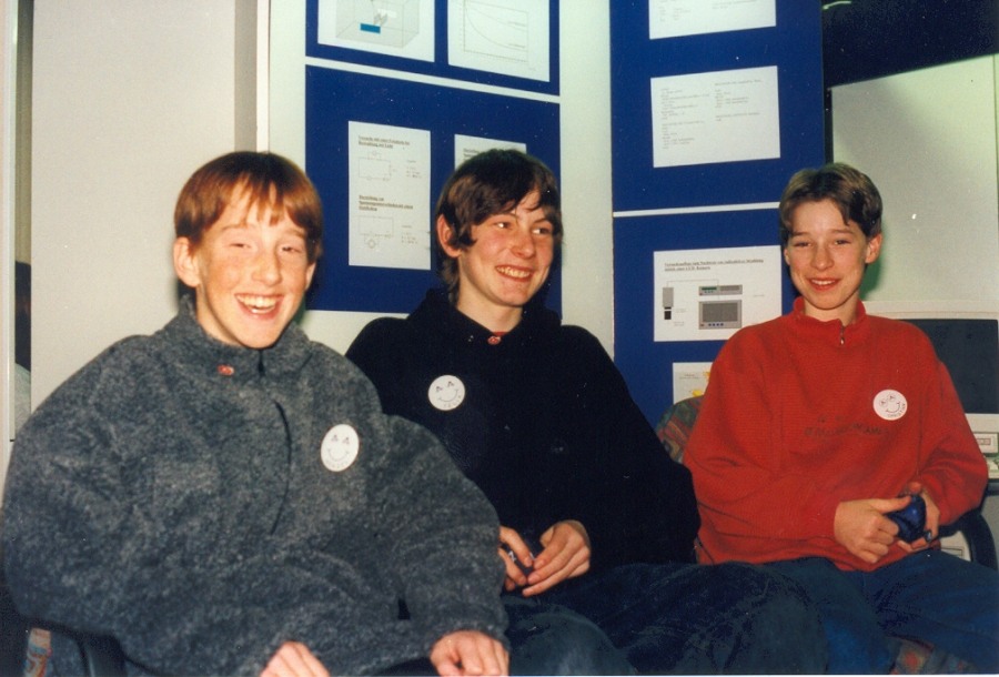 Wenzel Schoroth, Felix Giepmann und Christian Plötzing auf dem Regionalwettbewerb