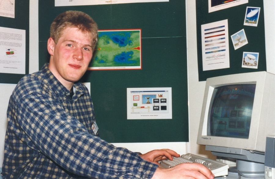 Daniel auf dem Landeswettbewerb "Jugend forscht"
