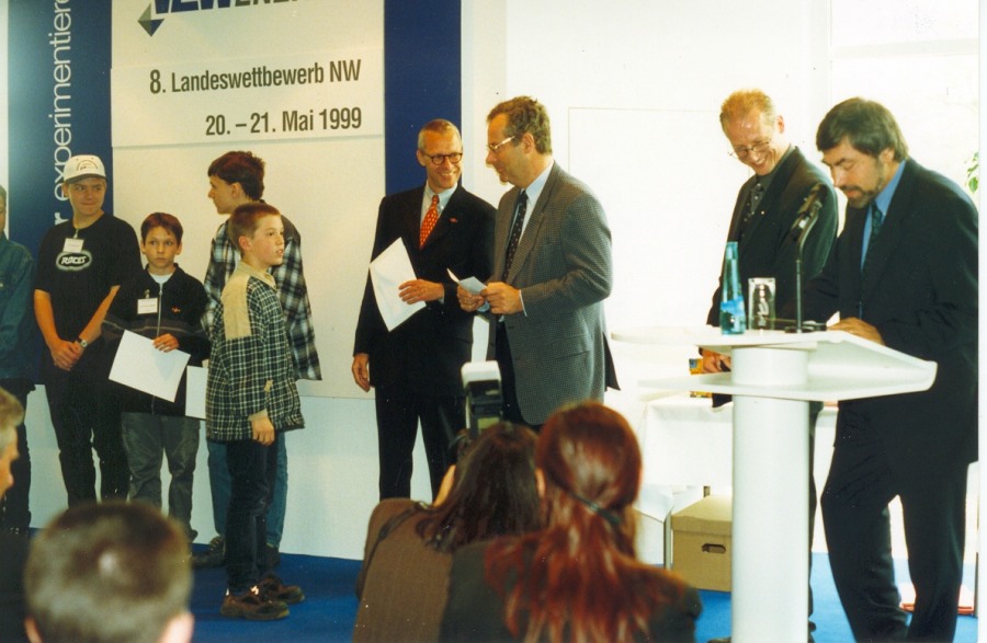 Robin bei der Preisverleihung auf dem Landeswettbewerb