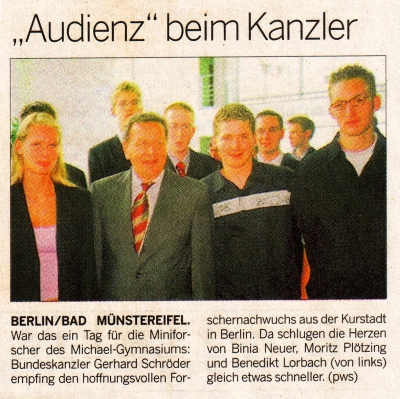 "Audienz" beim Kanzler