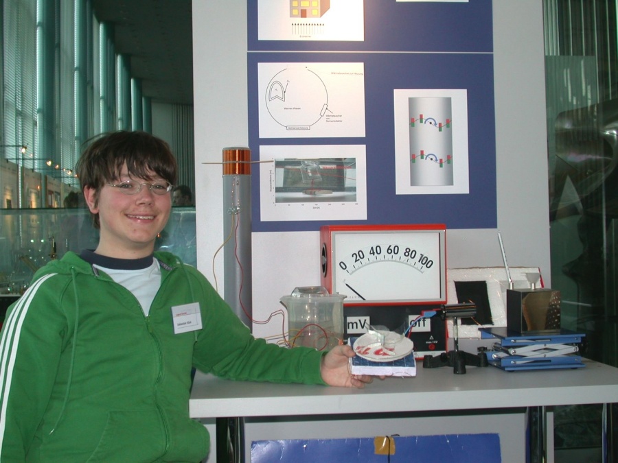 Sebastian Klick at his exhibit at the regional competition