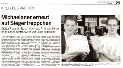 Michaelaner erneut auf Siegertreppchen