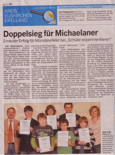 Doppelsieg für Michaelaner