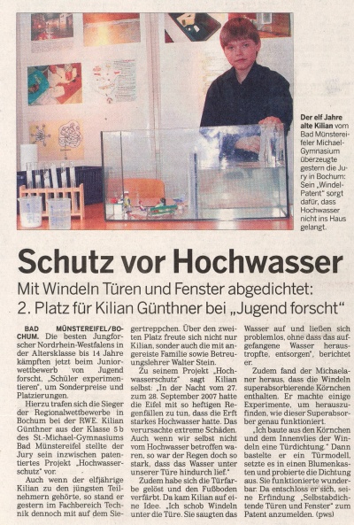 Schutz vor Hochwasser