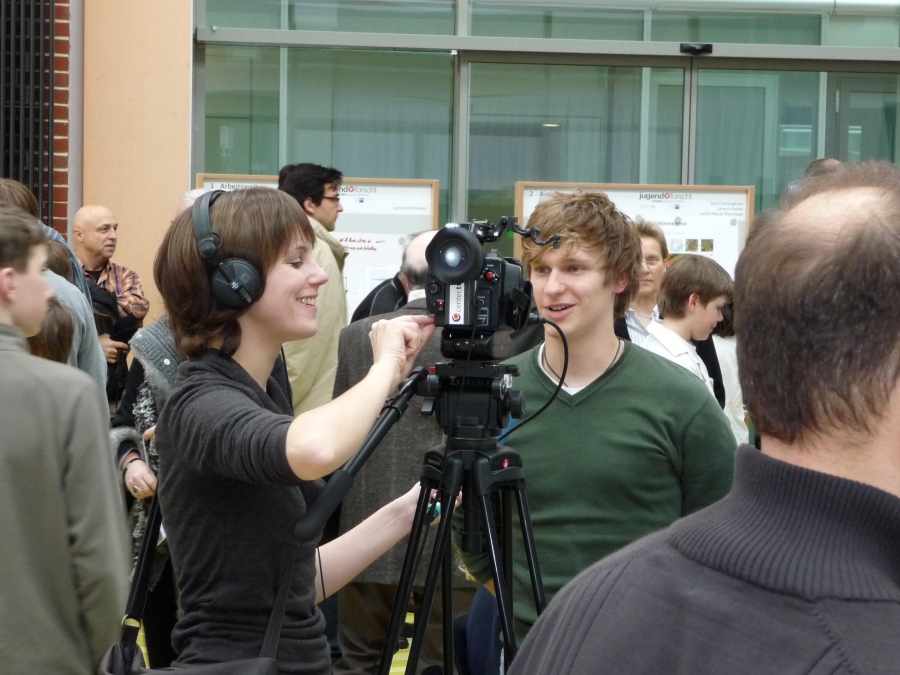 Center.TV interviewt Peter auf dem Regionalwettbewerb "Jugend forscht"