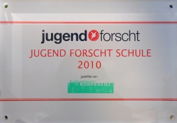 Schild Jugend forscht Schule - Bundeswettbewerb