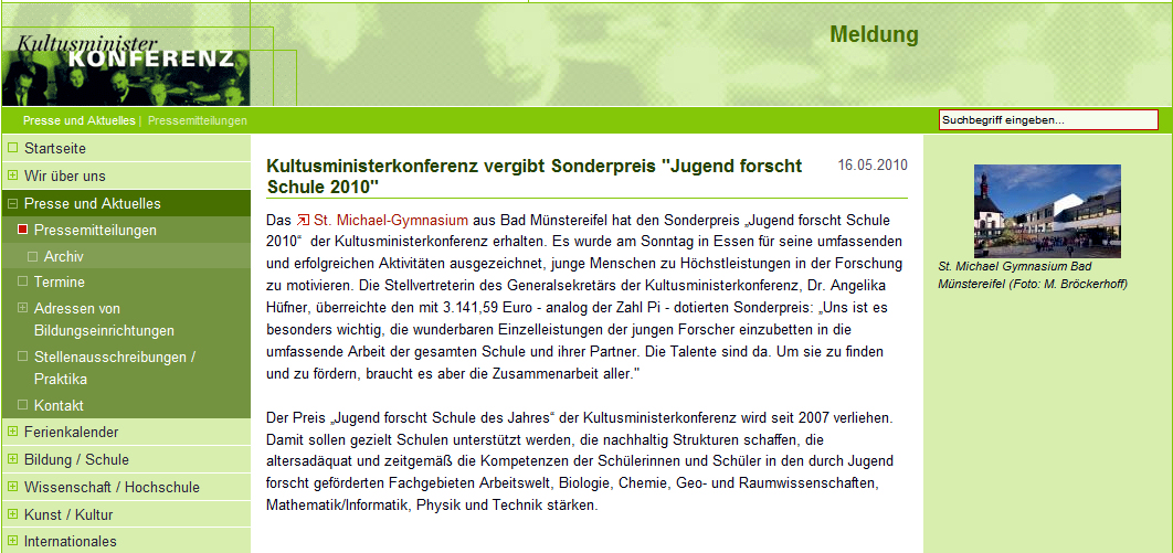 Die Pressemitteilung der Kultusministerkonferenz