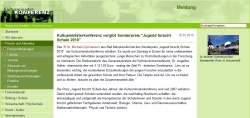 Jugend forscht Schule 2010 Pressemitteilung der KMK - Bundeswettbewerb