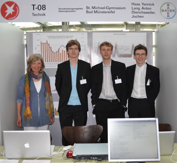 The heating system developers with their supervisor Veronika Stein at the state contest