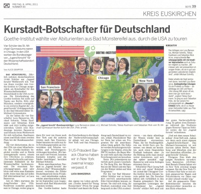 Kurstadt-Botschafter für Deutschland