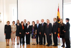 Recipients of a Federal Cross of Merit with German President Joachim Gauck - Bellevue Palace