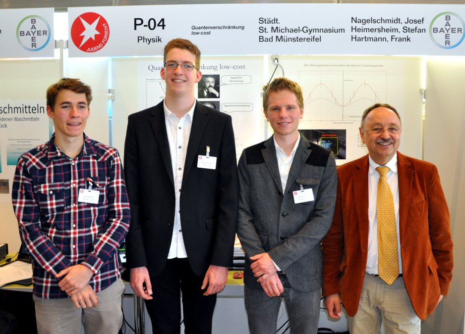 The quantum entanglement team with supervisor Walter Stein in Leverkusen