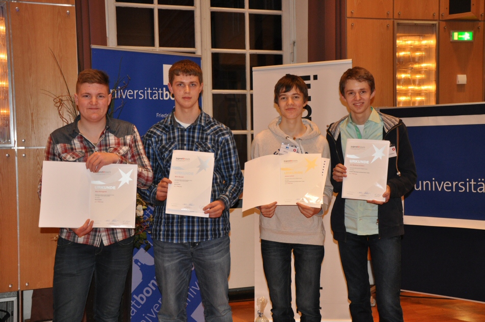 Die Regionalsieger Schüler experimentieren und Jugend forscht auf dem Regionalwettbewerb in der Universität Bonn