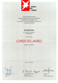 Lehrer des Jahres